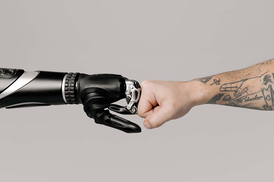 Robot hand and human hand